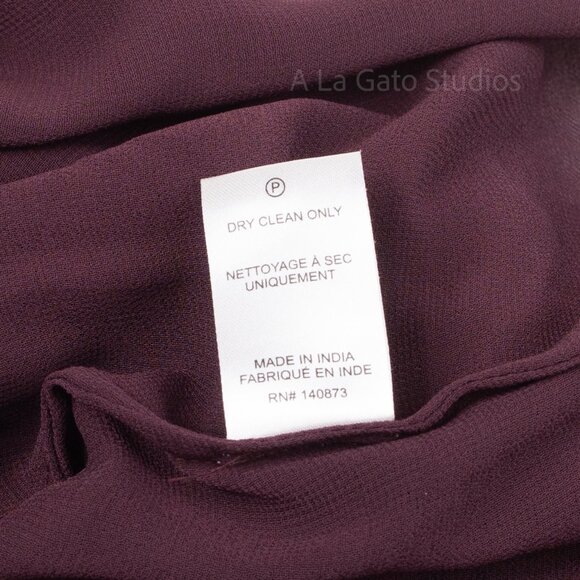 LOVESHACKFANCY Burgundy Maroon silk raw edge ruffle mini skirt Size Medium - Picture 6 of 7